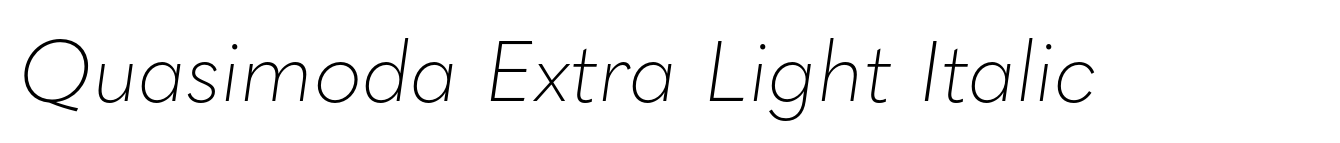 Quasimoda Extra Light Italic image